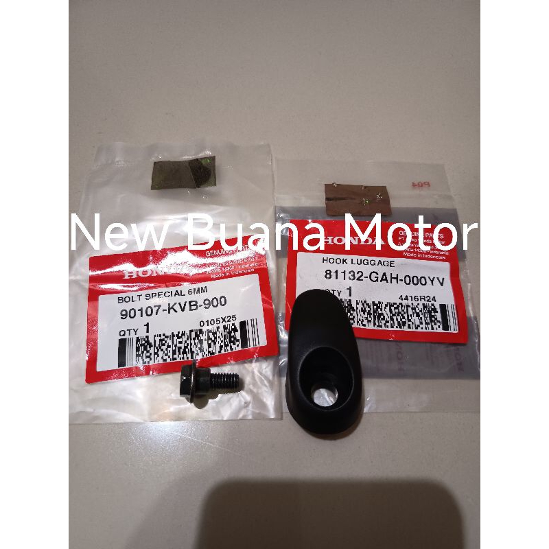 GANTUNGAN ไม้แขวนเสื้อตะขอ + ตะขอ Bolt Vario 150 Beat Spacy Scoopy K16 Genio 81132-GAH-000YV + 90107