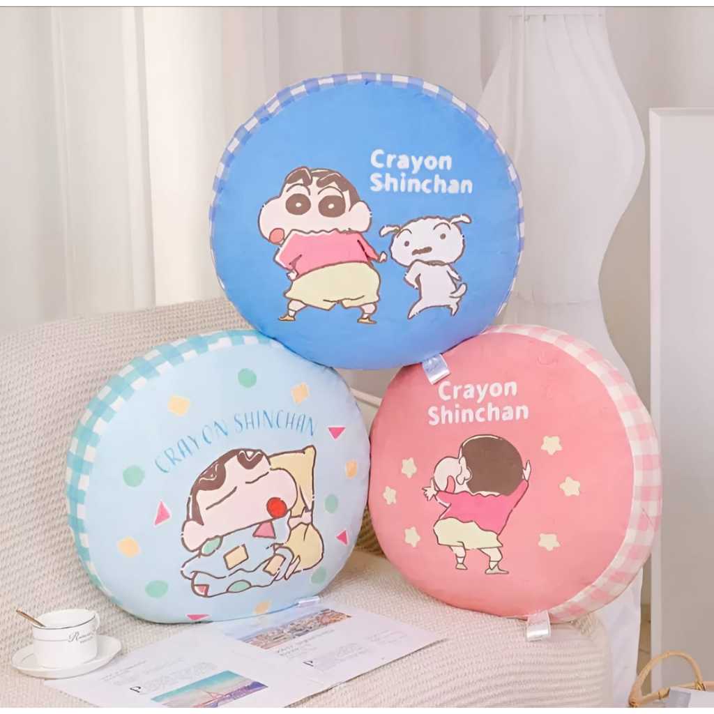 Shinchan Import Round Pillow Sinchan Head Pillow หมอนโซฟานําเข้า หมอนที่นั่งโซฟา Sinchan