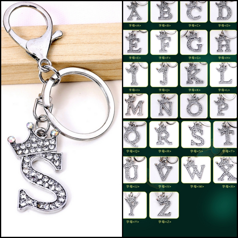 GANTUNGAN พวงกุญแจเพชร Bling Bling ALPHABET LETTERS