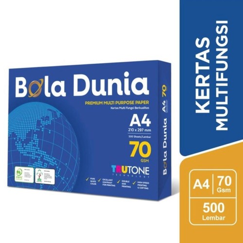 A4 WORLD BALL HVS PAPER 70 GRAM 1 RIM