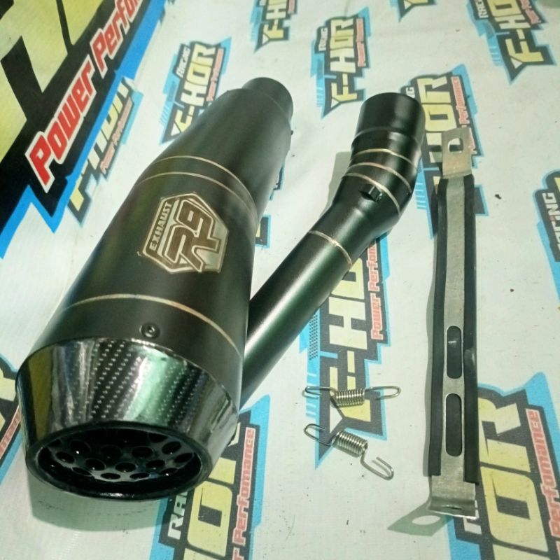 LOKAL Racing Exhaust R9 Gp series ท่อสีดํา SlipOn Exhaust CBR150R CB150R NINJA250 R25 MT25 CBR250R ท