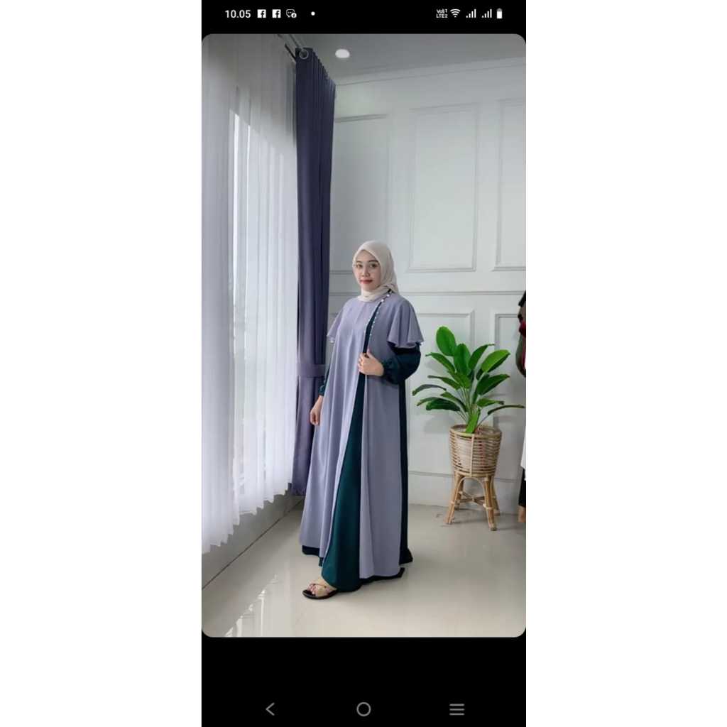 Sayla Gamis Abaya วัสดุ Tiffany Twill Mix Ceruty Baby Doll Assyfa Collection