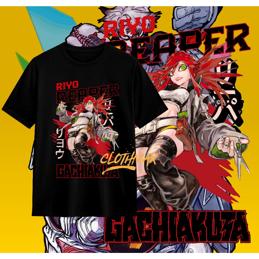 เสื้อยืดอนิเมะ Riyo Reaper Gachiakuta - Rudo Surebrec - Zanka Nijiku - เครื่องยนต์ - เสื้อผ้าล่าสุด
