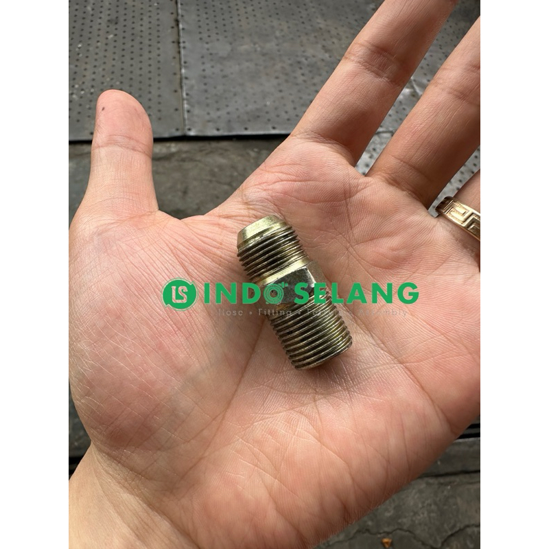 INDOHOSE - DOUBLE NEPEL 1/4 - 1/4 BUN HYDRAULIC HOSE NPT 1/4 BUN x JIS 1/4 BUN 04MB-04MPF 04 MB 04 M