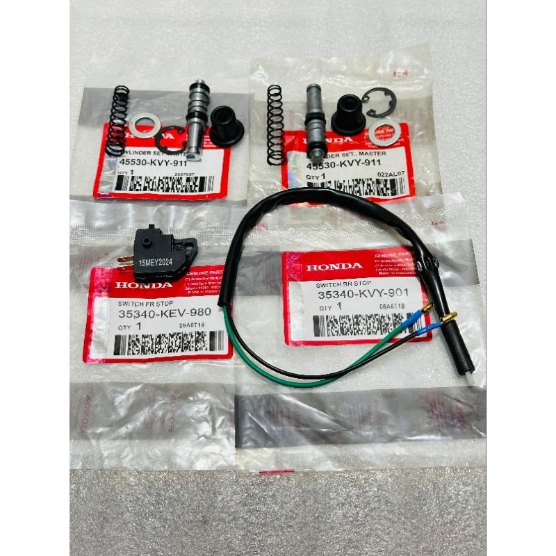 KVY 2pch แม่ปั๊มเบรก Seal + KVY สวิตช์เบรคหลัง + KEV Vario 125 fi old Vario 125 esp led Vario 150 Le