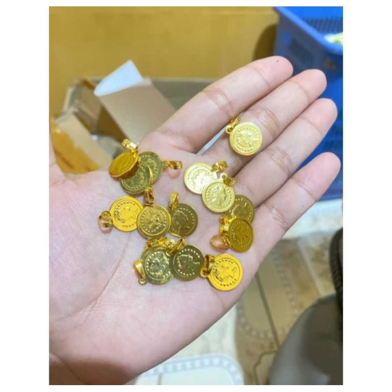 DINAR DOLLAR COIN PENDANT WITH SMALL MOTIF