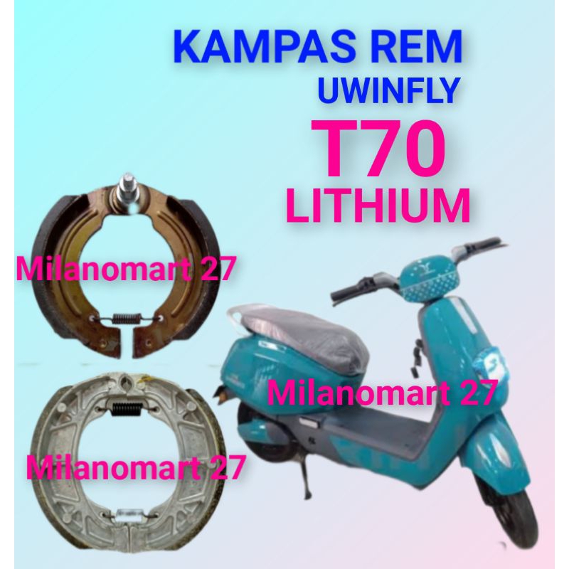 Uwinfly t70 ผ้าเบรคลิเธียม UWINFLY T70 LITHIUM ผ้าเบรคจักรยานไฟฟ้า