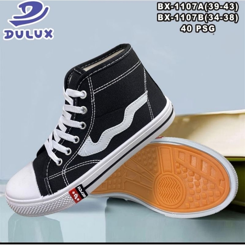 รองเท้า Dulux BX 1107 สีดําและสีขาว