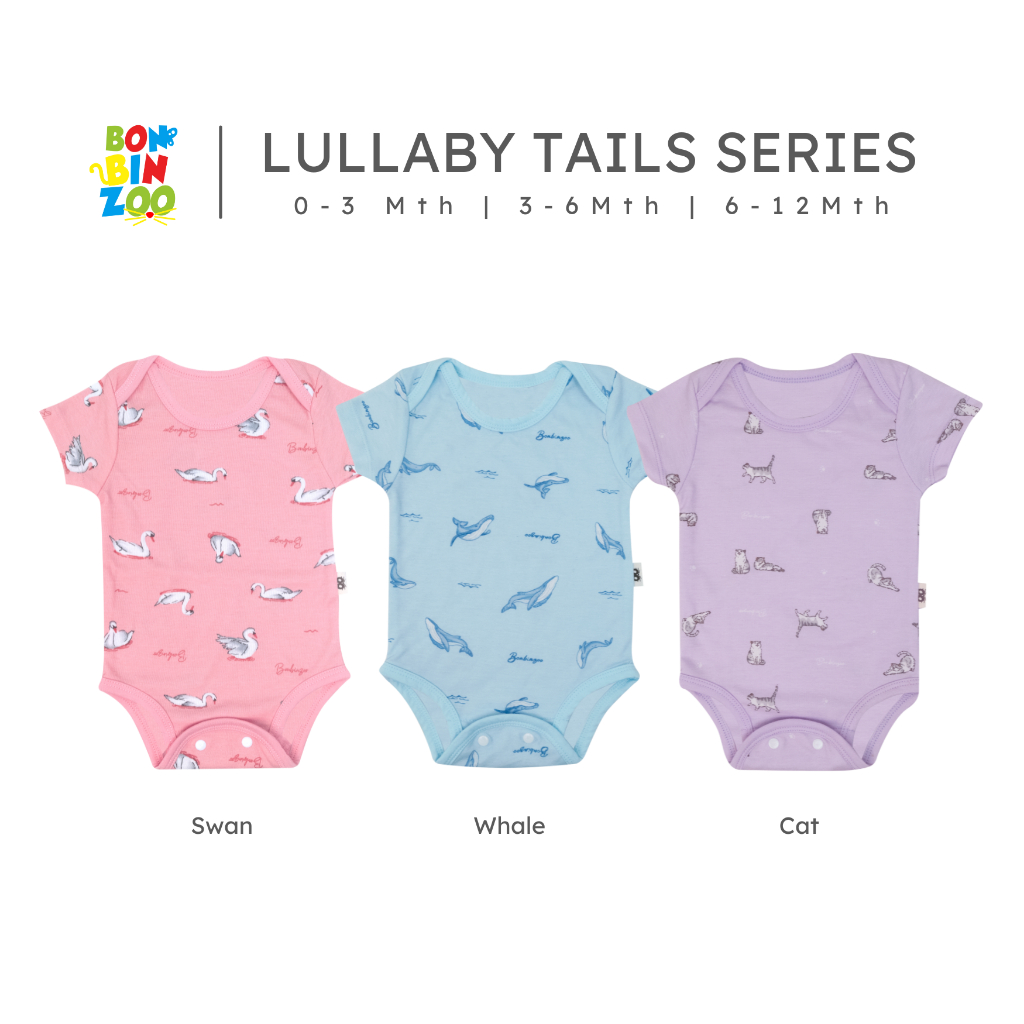 BONBINZOO - ชุดบอดี้สูท Baby Lullaby Tails Series Jumper สําหรับเด็กทารก 0 - 12 เดือน