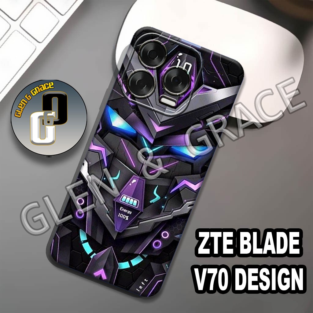 HP G50 - เคส ZTE BLADE V70 DESIGN - วัสดุยางยืดหยุ่น - VECTOR ROBOT Motif - ซิลิโคนยืดหยุ่น - Softca
