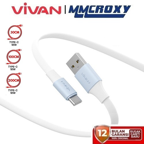 Vivan SC30 II/SC100 II/SC200 II USB Type C ชาร์จเร็ว 2.4A สายเคเบิลข้อมูล