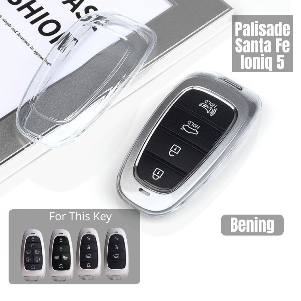 Palisade ฝาครอบกุญแจรถ, Santa Fe, Ioniq 5 Key Cover โปร่งใส