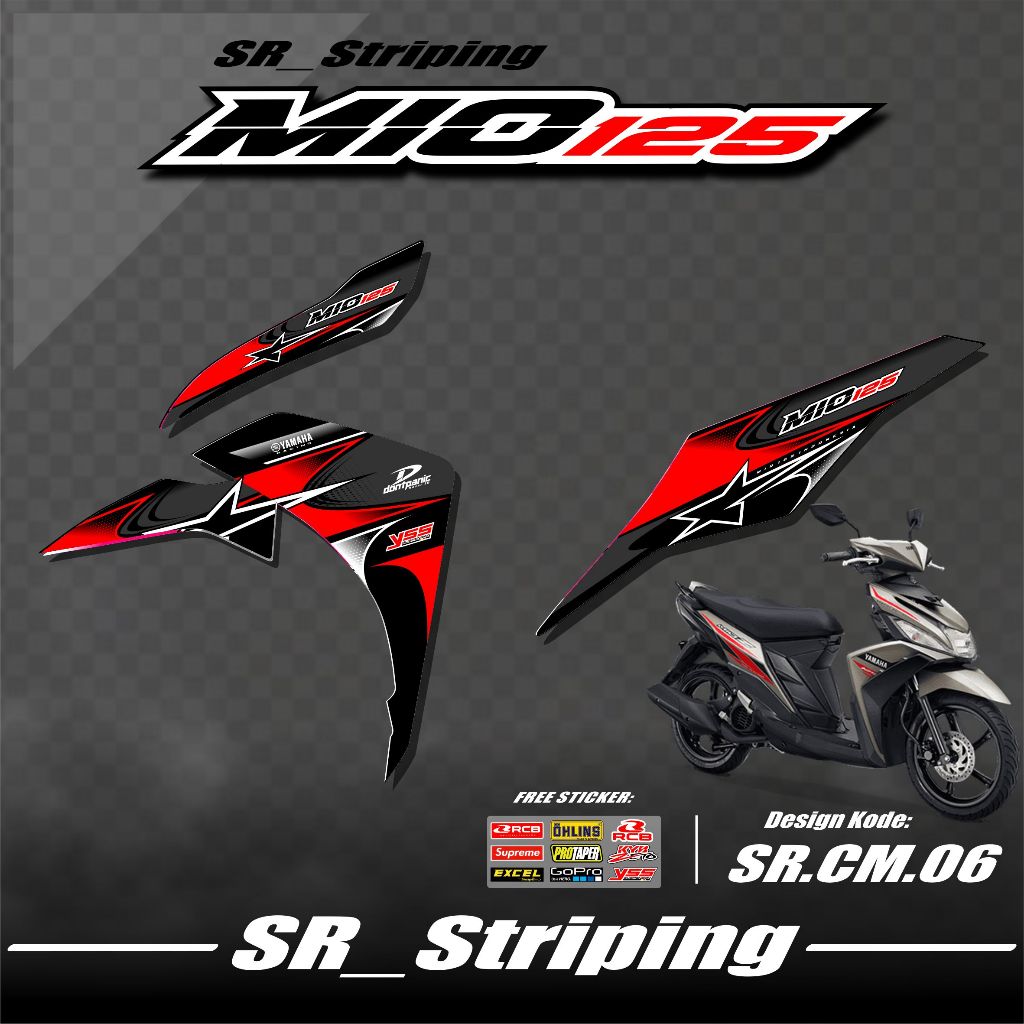 Striping MIO Z 125 / Mio M3 / Variation MIO Z / Mio M3 / สติ๊กเกอร์ MIO 125 / Striping Motor MIO Z /