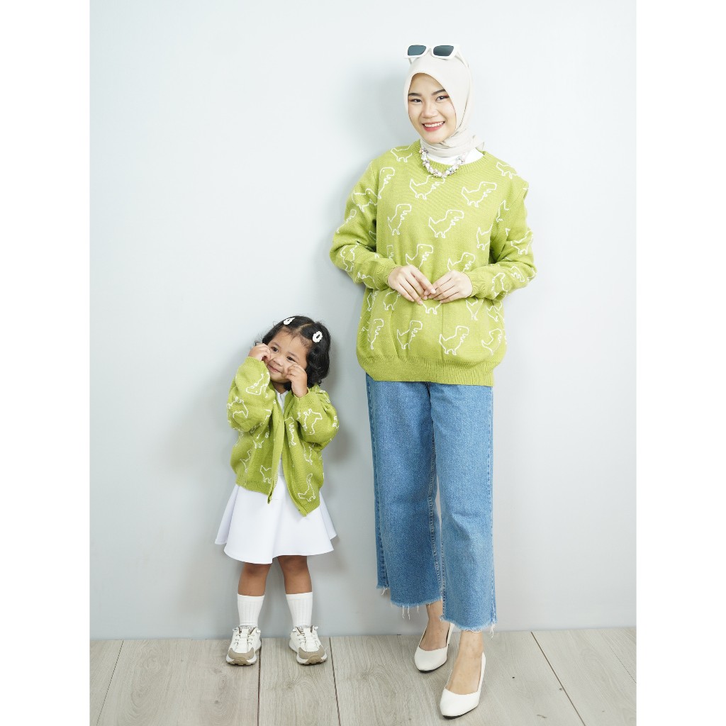 เสื้อสเวตเตอร์ T-Rex & เสื้อคาร์ดิแกนครอป T-Rex