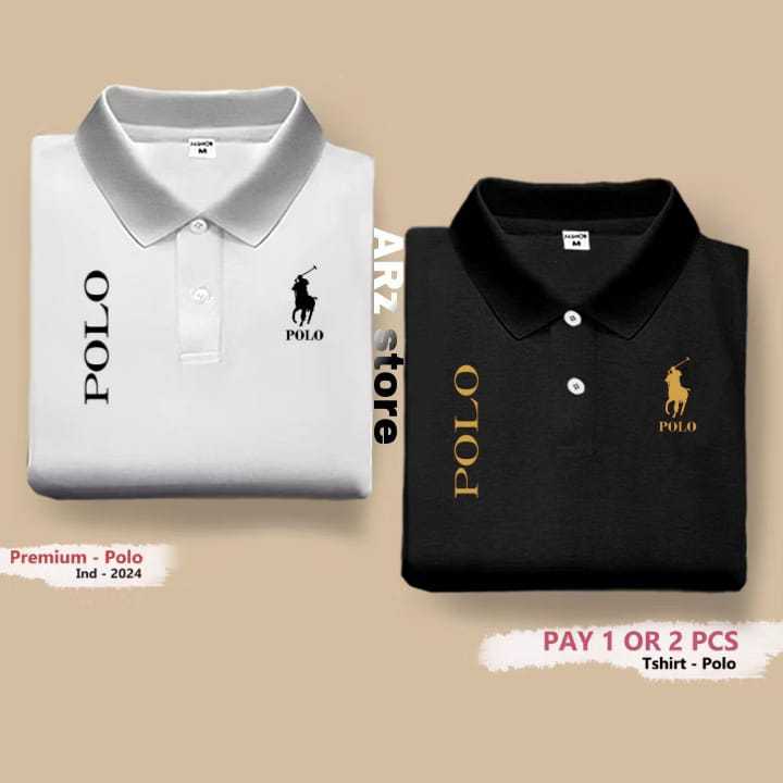 ซื้อ 1 แถม 2 ชิ้น เสื้อยืดคอปกโปโล (โลโก้ Polo Kirka) เสื้อยืดผู้ชาย Distro DM/L/XL/XXL Distro