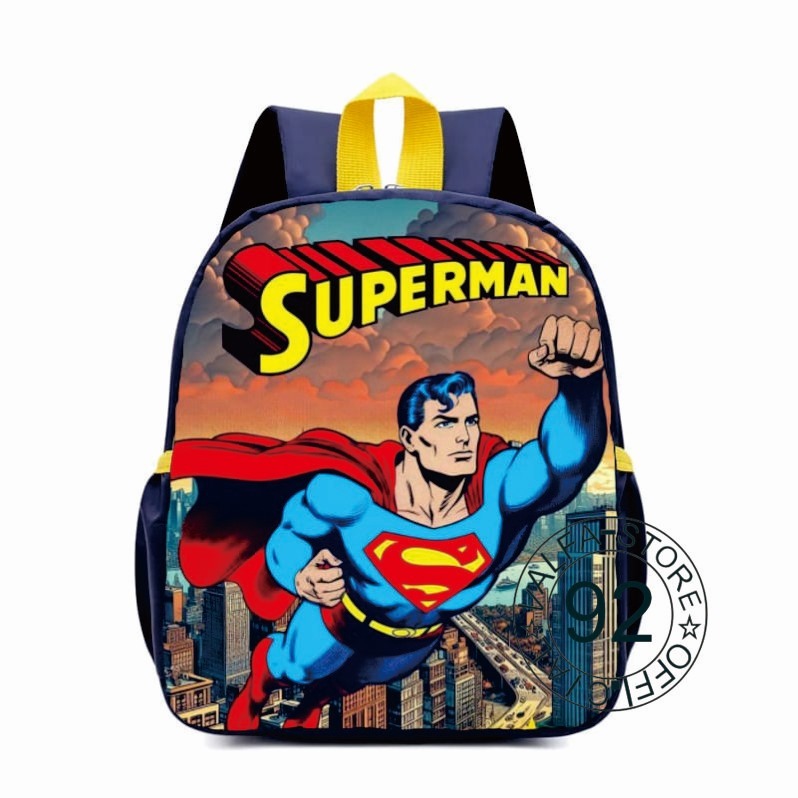Superman Motif กระเป๋าเป้เด็ก/ลายล่าสุด/กระเป๋าเป้เด็ก