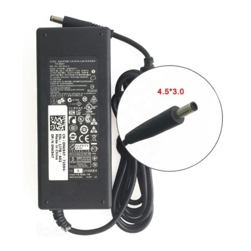 DELL 19.5V ADAPTER - 4.62A DC 4.5*3.0 DELL 19.5V 4.62A 90W 4.5*3.0 LA90PM111 RT74M PA-1900-32D5 Dell