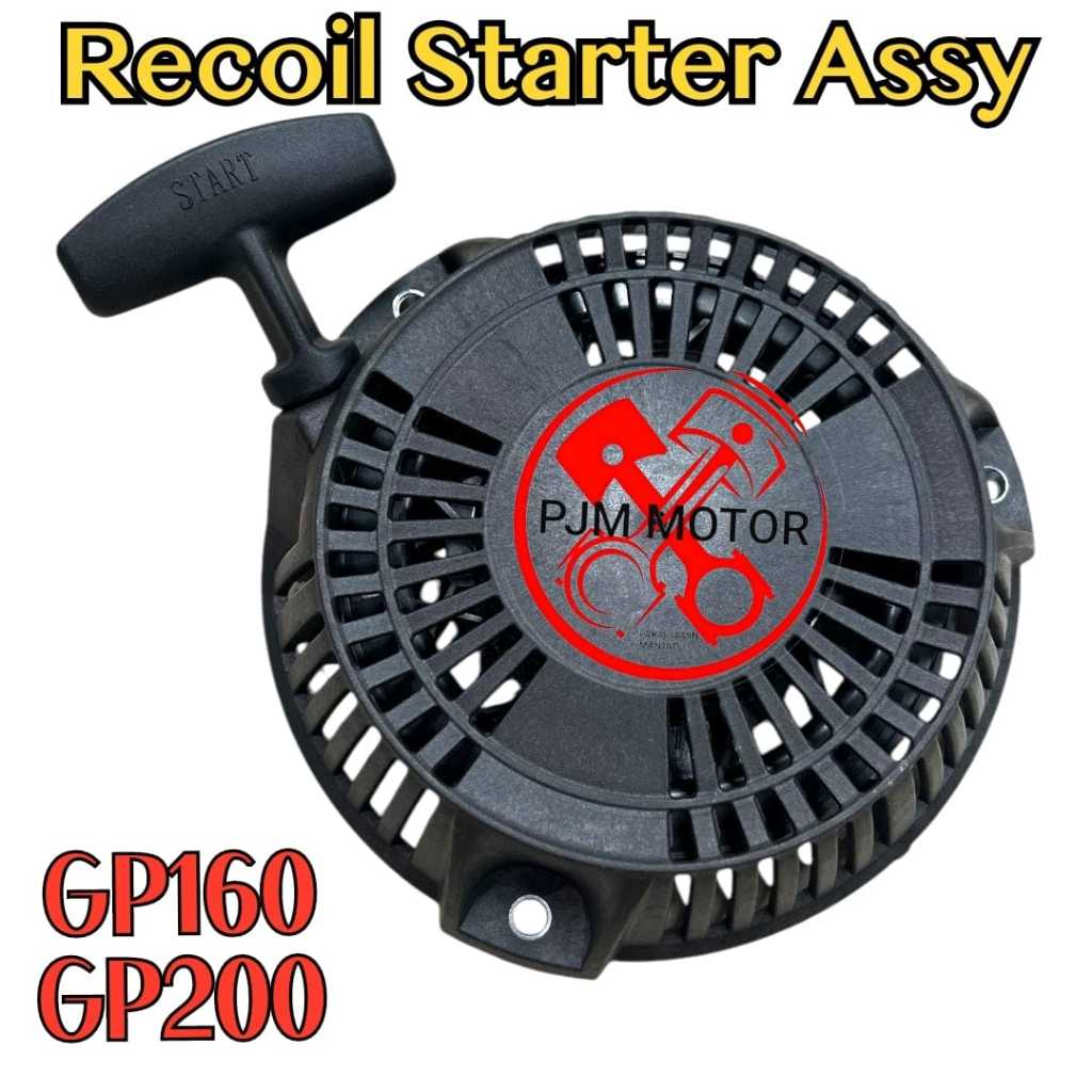 MESIN Gp160 ใหม่ Recoil Starter Pull Hood Crank เครื่องยนต์ Honda GP 200 Gp 160 5.5Hp 6.5Hp