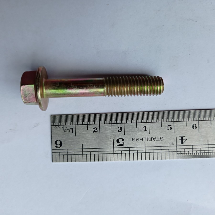 M8X45 หมวกสีเหลือง BOLT FLANGE BOLT M8 X 45 KEY 12 LENGTH 4,5 ซม.4,5 ซม.BOUD M8X45 M8 X 45 8X45 8 X 