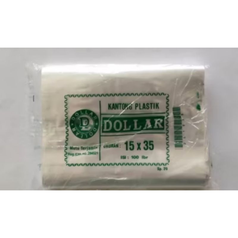 Dollar Plastic 15x35 1 มัด (5 แพ็ค/แพ็ค)