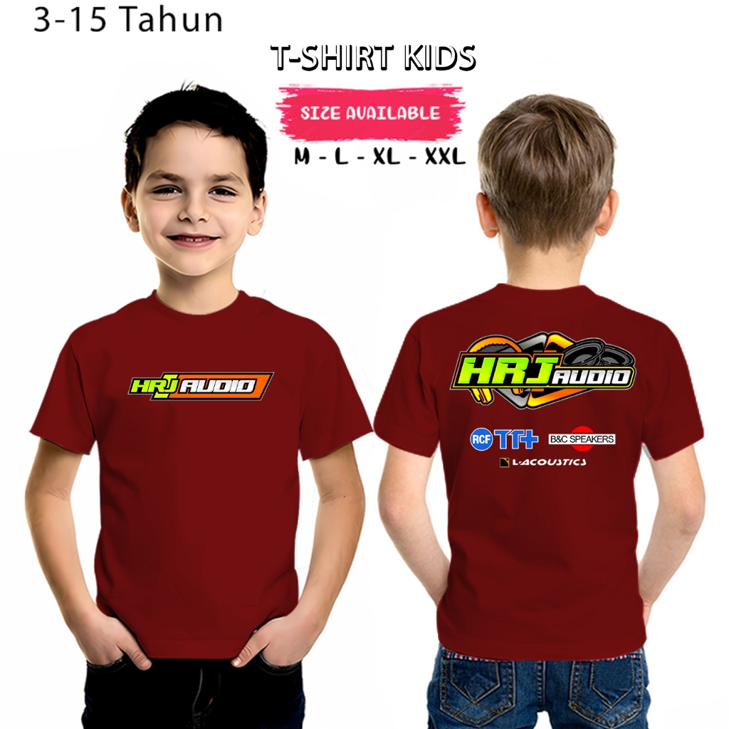 HRJ AUDIO SPEAKER เสื้อยืดเด็ก ML-XL-XXL distro เสื้อผ้าสําหรับเด็ก เด็กผู้ชาย เด็กผู้หญิง อายุ 3-15