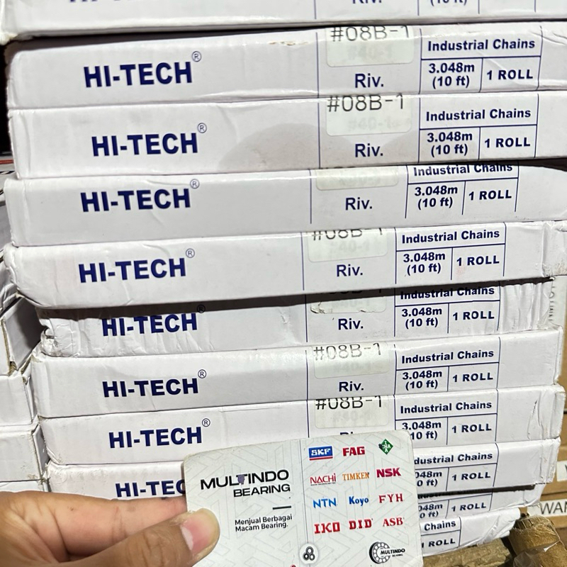 CHAIN 08B-1 SINGLE BRITISH HITECH JAPAN TECHNOLOGY ROLLER CHAIN ต้นฉบับ