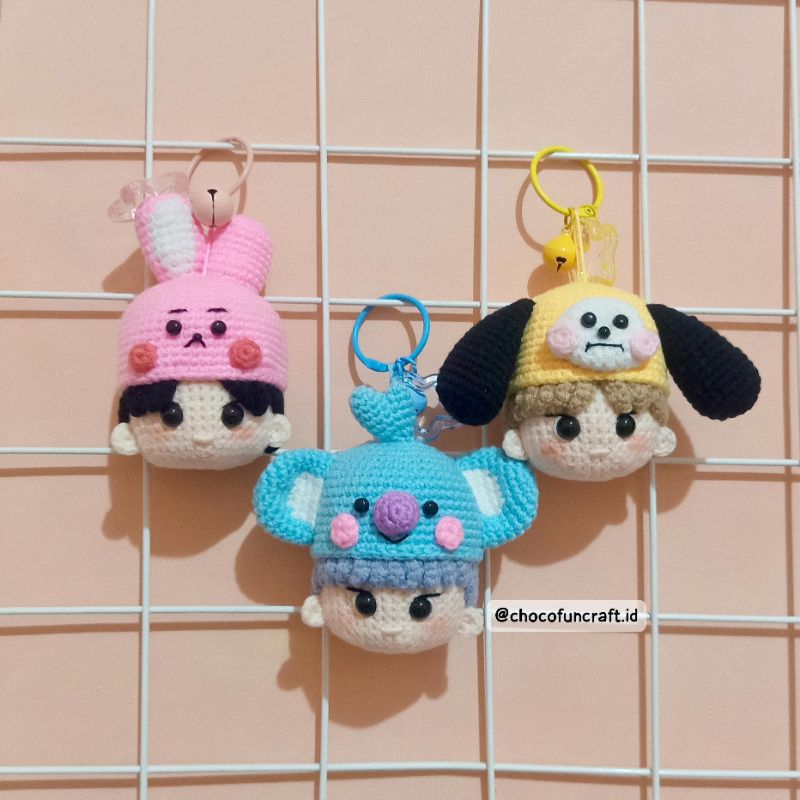 Amigurumi BT21 พวงกุญแจถัก BT21 BTS