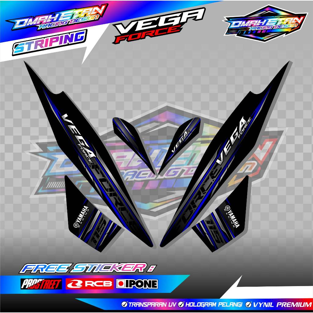 YAMAHA VEGA FORCE VARIATION STRIPING / YAMAHA VEGA FORCE MOTORCYCLE STICKER LIST