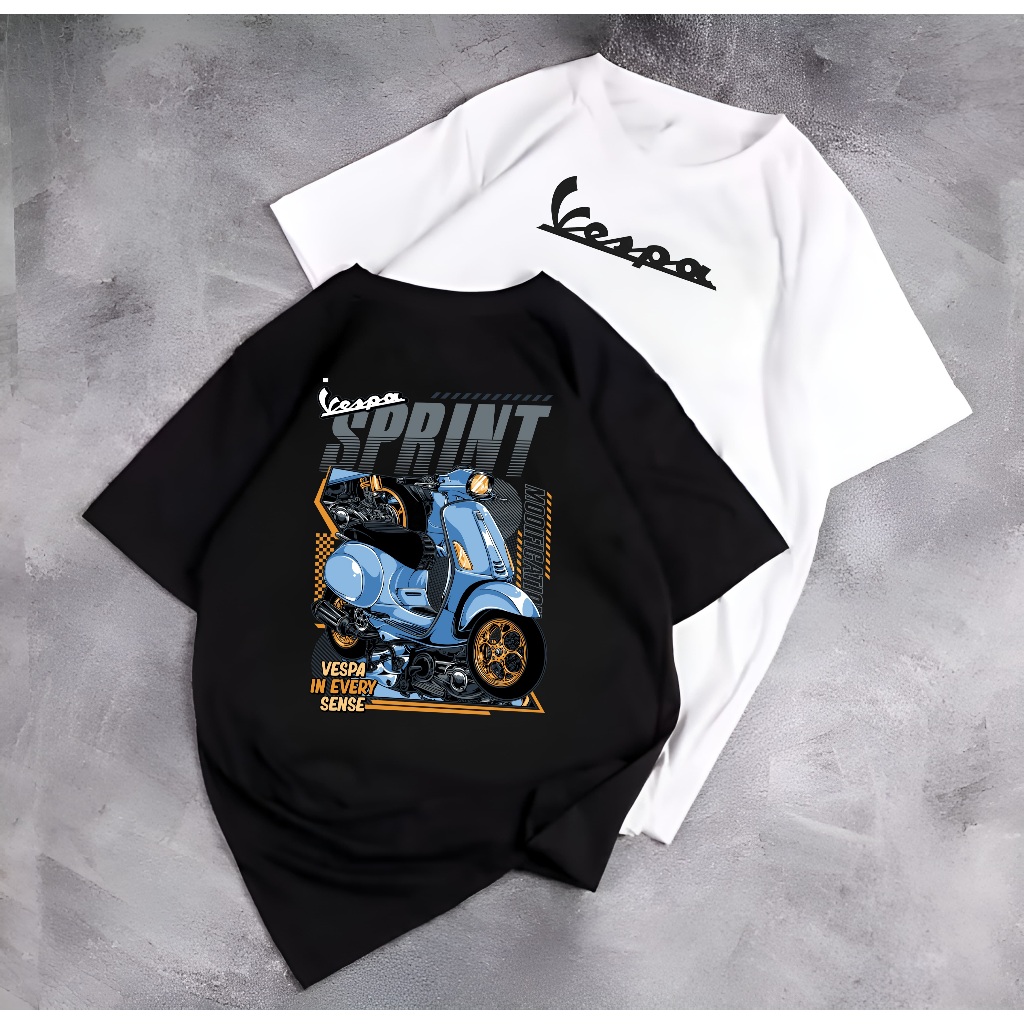 เสื้อยืด SJ FASHION91 VESPA SPRINT เสื้อยืด/ผู้ชายและผู้หญิง/เสื้อยืดพรีเมี่ยม/เสื้อยืด/เสื้อยืด/เสื