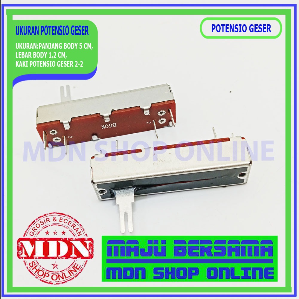 B50K 50K 5CM MONO Mixer Slide Potentiometer 4pin ขา
