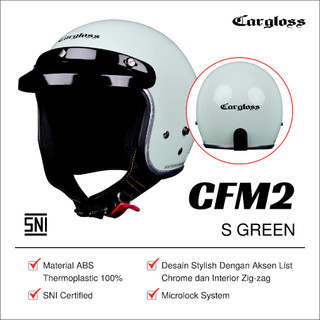 Cargloss CFM 2 Retro Helm Half Face - S Green