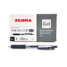 Sarasa 0.5 Gel Ink Rollerball Zebra Sarasa Clip ปากกาสีดํา