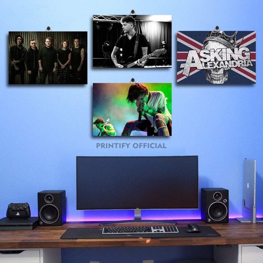 Asking Alexandria Vocalist ตกแต่งห้อง | สินค้า Printify | ตกแต่งผนังที่ทันสมัย |UJR/WGYFG