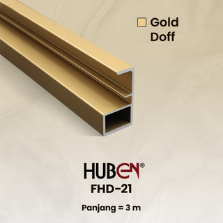 FHD 21 HUBEN - Handle Frame Kaca Aluminium Slim Lemari Kitchen Profile