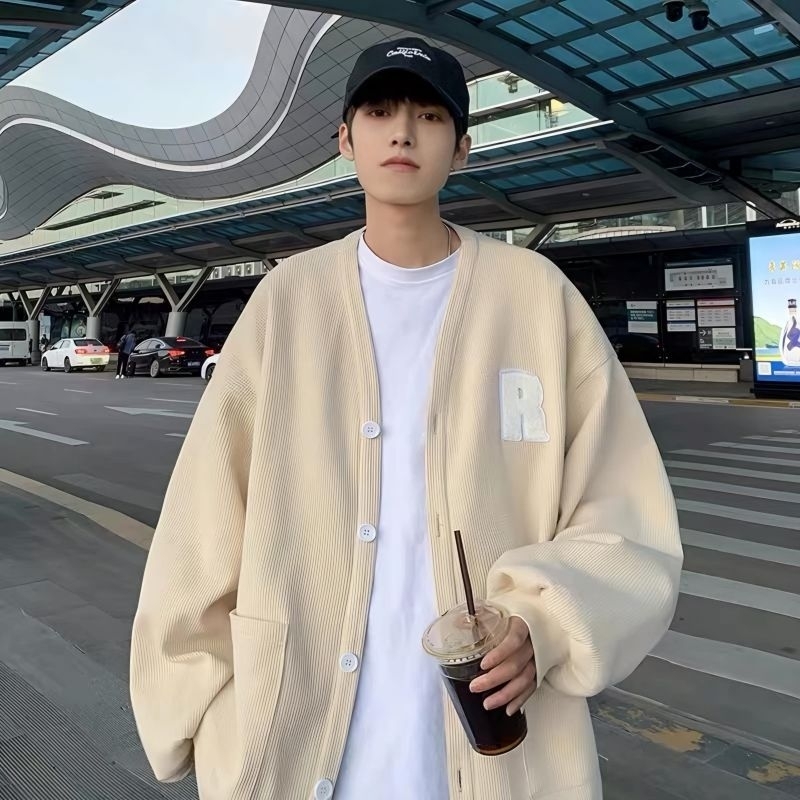 UNGU Jacket Aja - CARDIGAN ขนาดใหญ่ (S - 6XL) แจ็คเก็ต Cardi R โลโก้ LETTER (สามารถขอเริ่มต้น) เกาหล