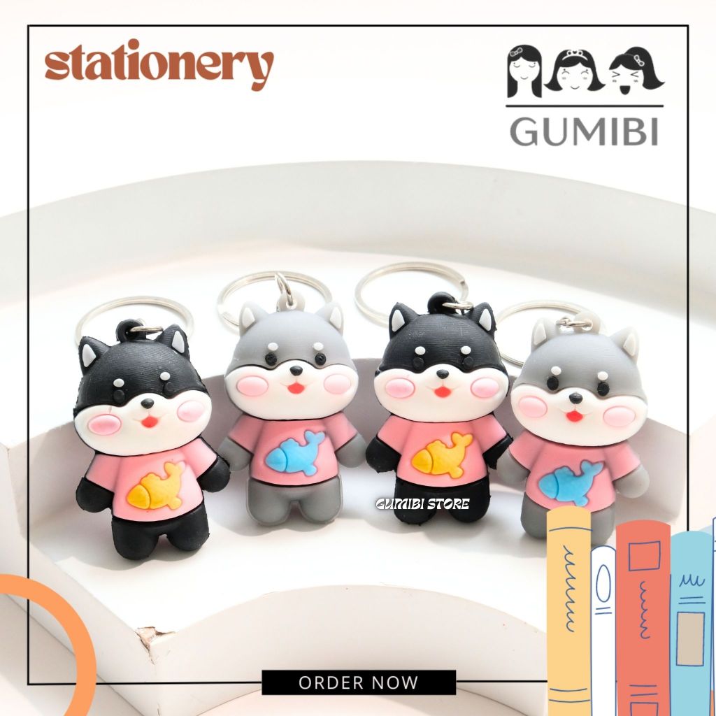 GANTUNGAN DOG KEYCHAIN DOG CLOTHES FISHERMAN KEYRING BAG KEYCHAIN DOG KEYCHAIN SUPER CUTE