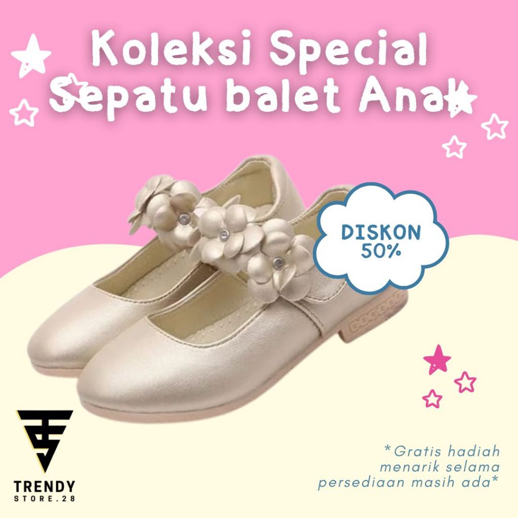 READY GIRLS BALLET SHOES รองเท้าสําหรับ CHILDREN AGED 1-10 ปีกดดอกไม้ BLET รองเท้า SUITABLE FOR ALL 