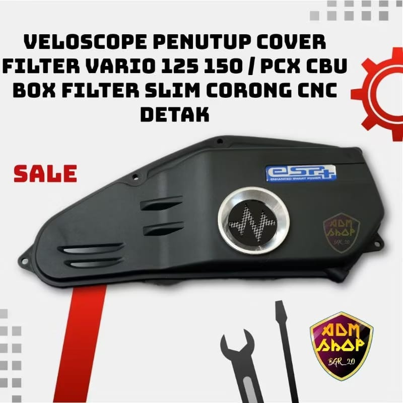 VELOSCOPE FILTER COVER SLIM DETAK รุ่น VARIO 125 VARIO (150 2015-2017) กล่องกรองฝาครอบ HONDA FILTER BOX PROTECTOR