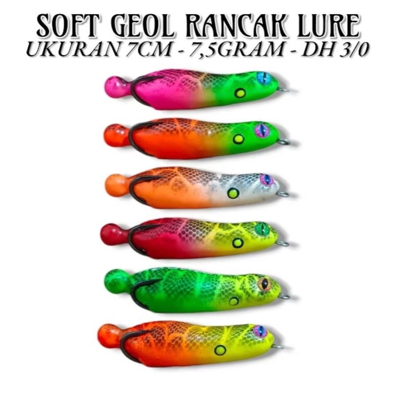 SOFT FROG GEOL RANK LURE ขนาด 7 ซม. 7.5 กรัม เหยื่อแคสติ้งสําหรับคอร์กและโทแมน