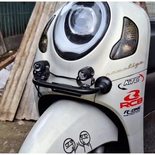 D2 เลเซอร์ด้านหน้า Spotlight Mount Bracket สําหรับ Honda Scoopy Genio Stylo 160 วัสดุเหล็กหนาพรีเมี่ยม