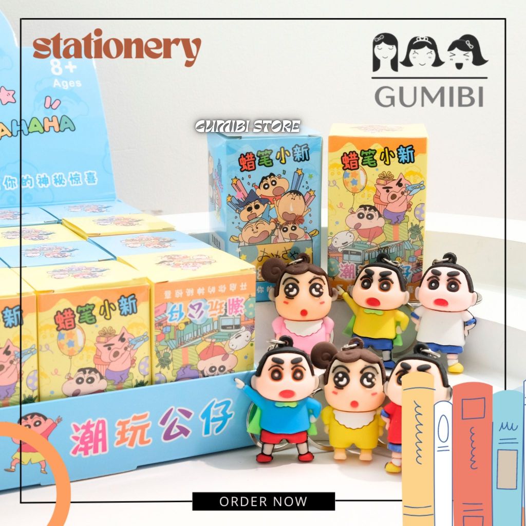 GANTUNGAN SINCHAN MYSTERY KEYCHAIN VERSION 2 KEYCHAIN พวงกุญแจยาง SINCHAN FAMILY CUTE