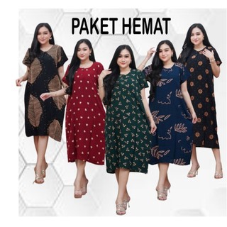 Daster 100rb dapat 5 pcs ll daster murah acak/ Random katun rayon standar lengan pendek busui bumil