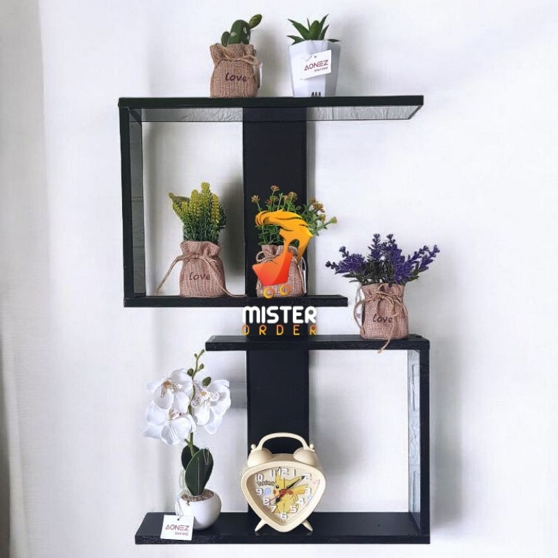 MINIMALIST WALL SHELF CODE RKA025 - MULTIPURPOSE WOODEN DISPLAY SHELF MINIMALIST WALL SHELF