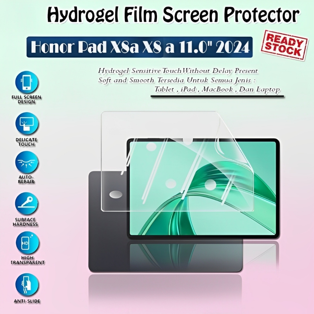 LAYAR ANTI-SCRATCH HYDROGEL PRINT HONOR TAB PAD X7 /PAD X8A /X8B 11" /PAD X8 /X8 PRO /PAD 9 /PAD 9 /