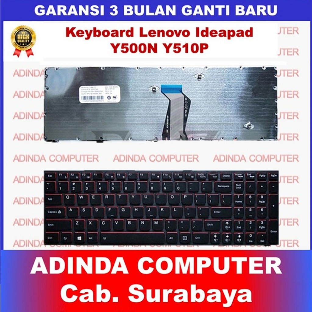 แป้นพิมพ์ Lenovo Ideapad Y500 Y500N Y500NT Y500S Y510 Y510P Y590 Y590N
