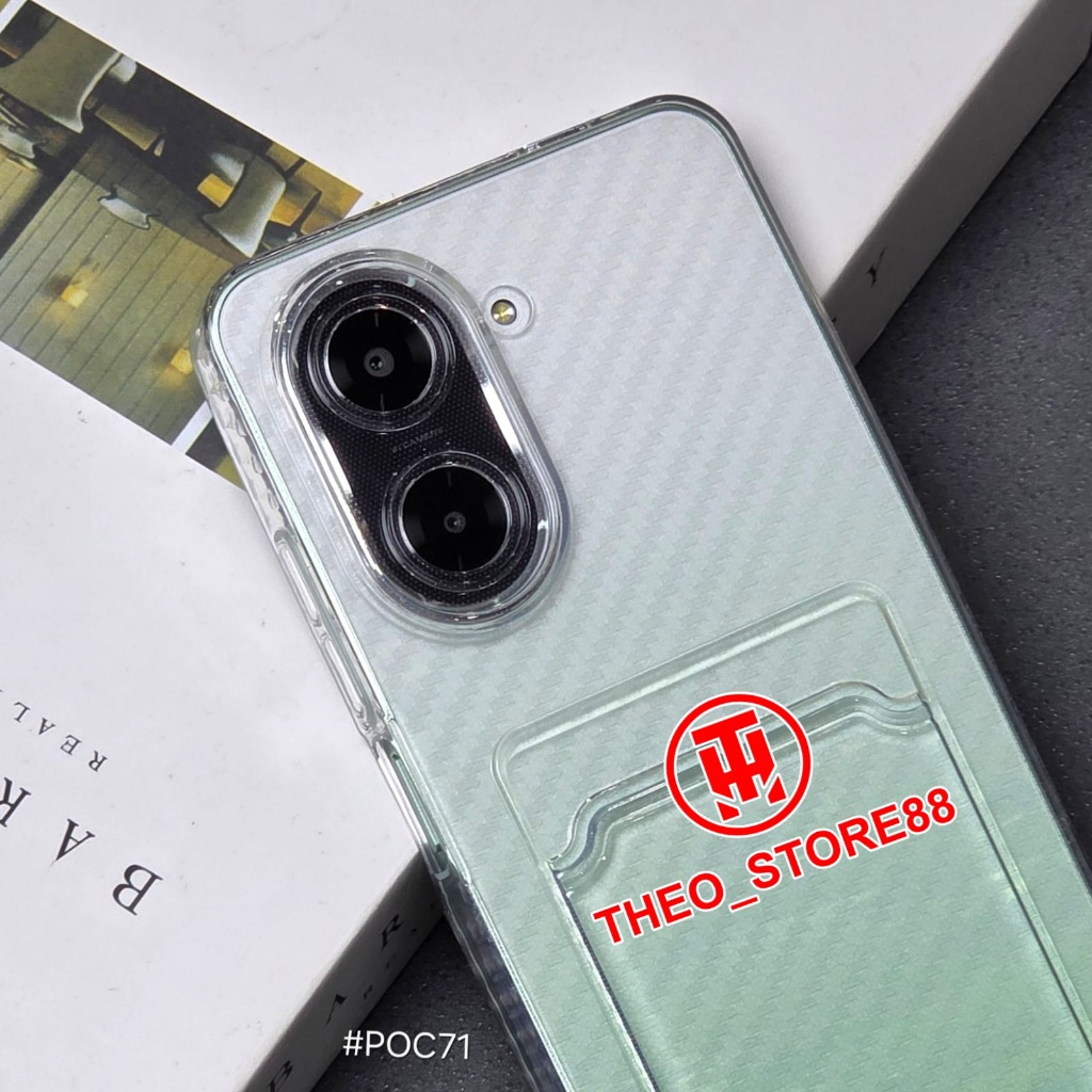 POCO C71 CASE WALLET CLEAR CARD SLOT CARD CASE สล็อตการ์ดใส POCO C71