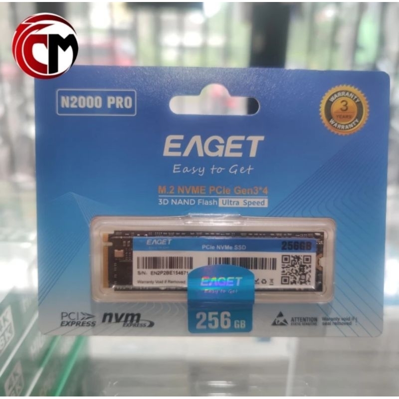 EAGET M2 SSD 2280 N2000 PRO NVME 256GB GEN 3X4