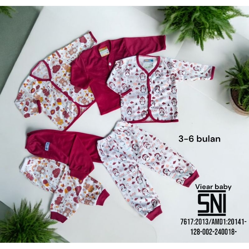 เสื้อผ้าเด็กยาว 3 ชุด ไซส์ M 3-6 เดือน SNI viear baby
