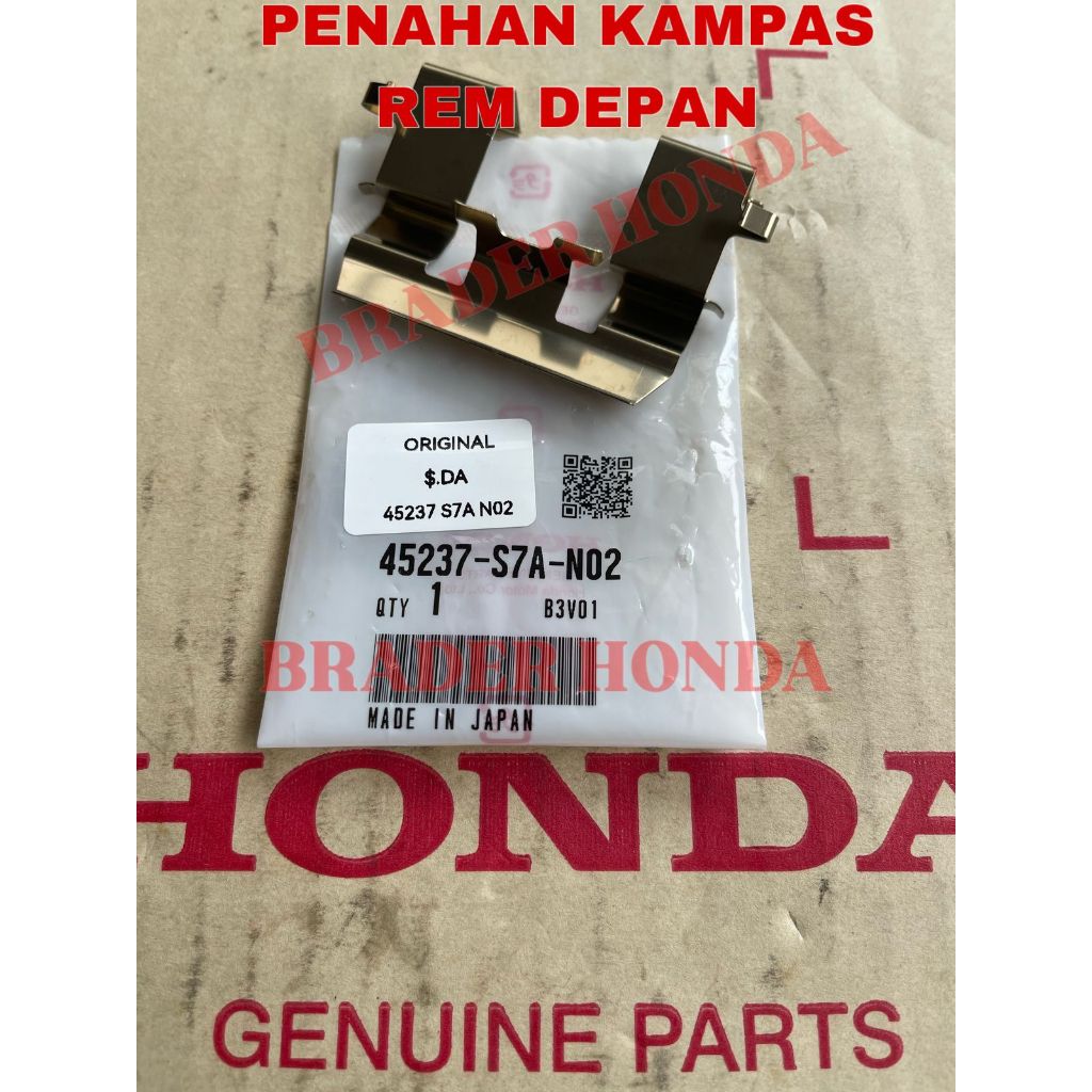 ด้านหน้าเบรค PAD MOUNTING IRON PLATE RETAINER A BRV GEN 1 DG1 ACCORD CM5 CIVIC FD1 FD4 FB1 FB3 STREA
