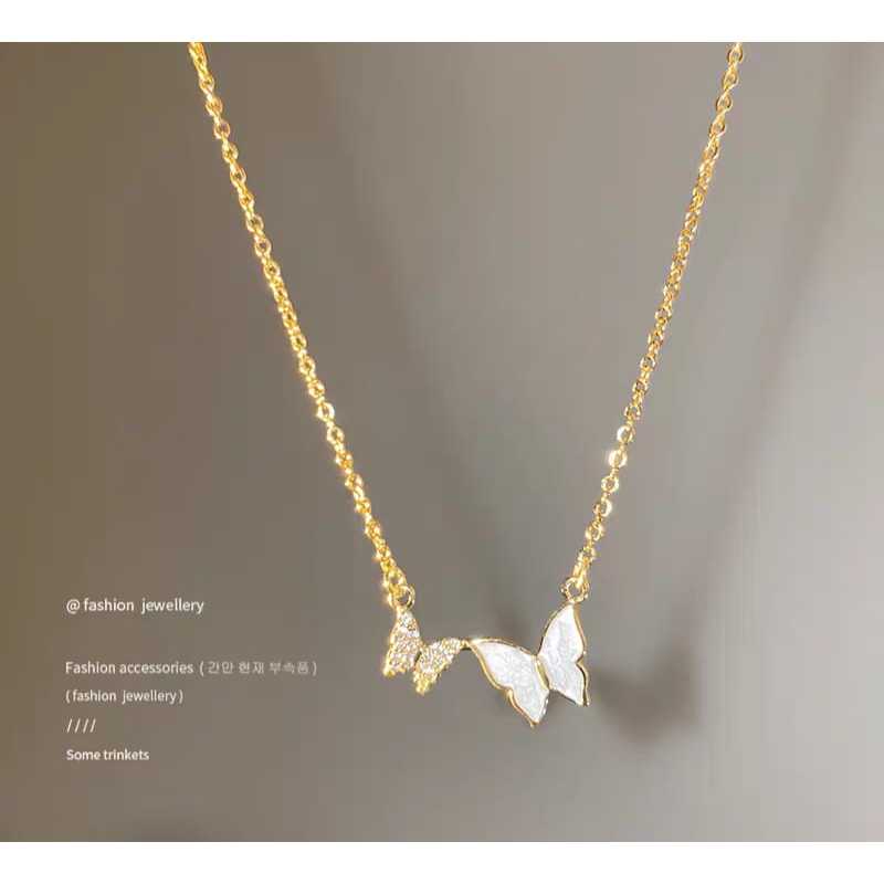 - สร้อยคอสร้อยคอผู้หญิงใหม่ K-BF112 BUTTERFLY SHAPED